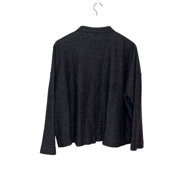 Eileen Fisher Gray 100% Wool Minimaist coat Cardigan Women's Size M - Picture 2 of 9